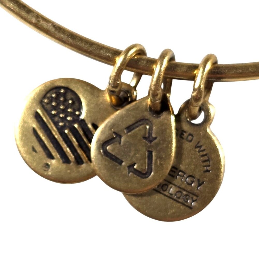 Charm Bangle Bracelet Alex & Ani Gold-Tone Regeneration Eternity Faith jewelry